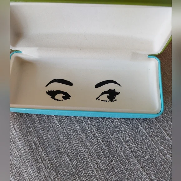 Kate Spade Two-Tone Eyeglass Case Blue & Green - Picture 10 of 11